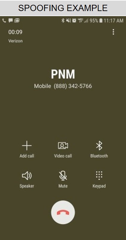 Spoofing example Spoofing example