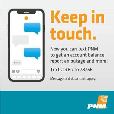 You can now text PNM. Text #REG to 78766 Keep in touch. You can now text PNM. Text #REG to 78766