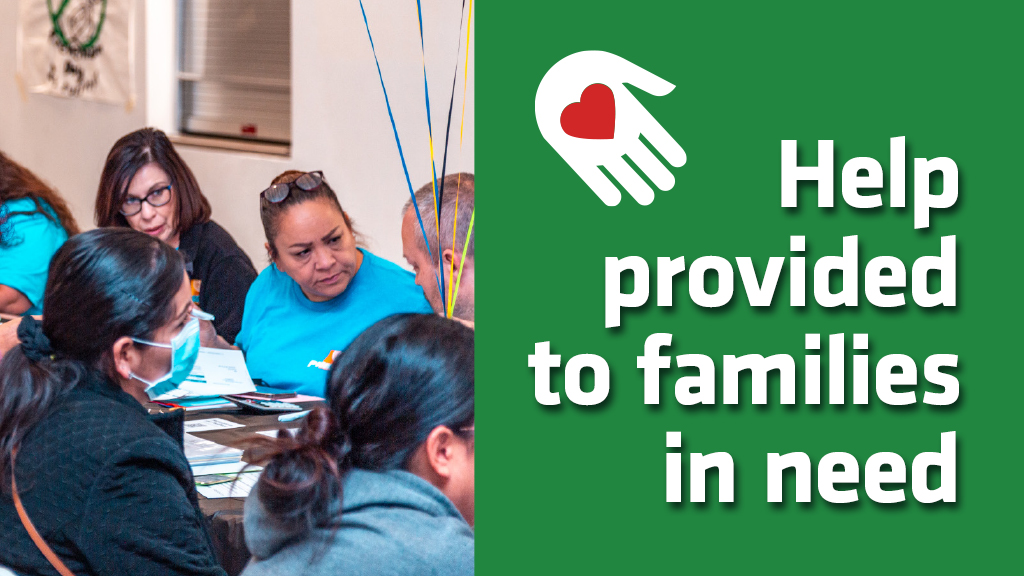 Help provided to families in need Help provided to families in need