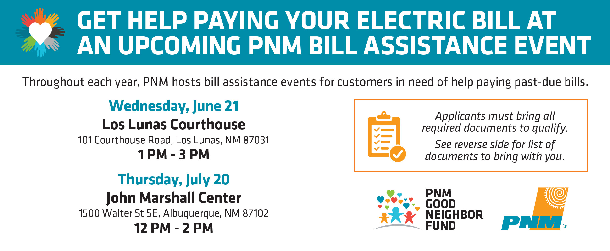 PNM Assistance Events